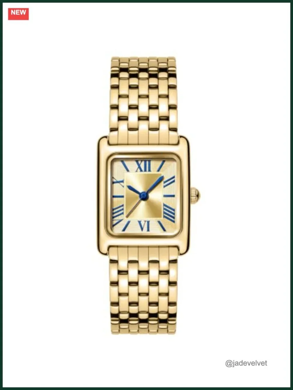 Women's Square Vintage Roman Numeral Quartz Watch Self Adjustable Water